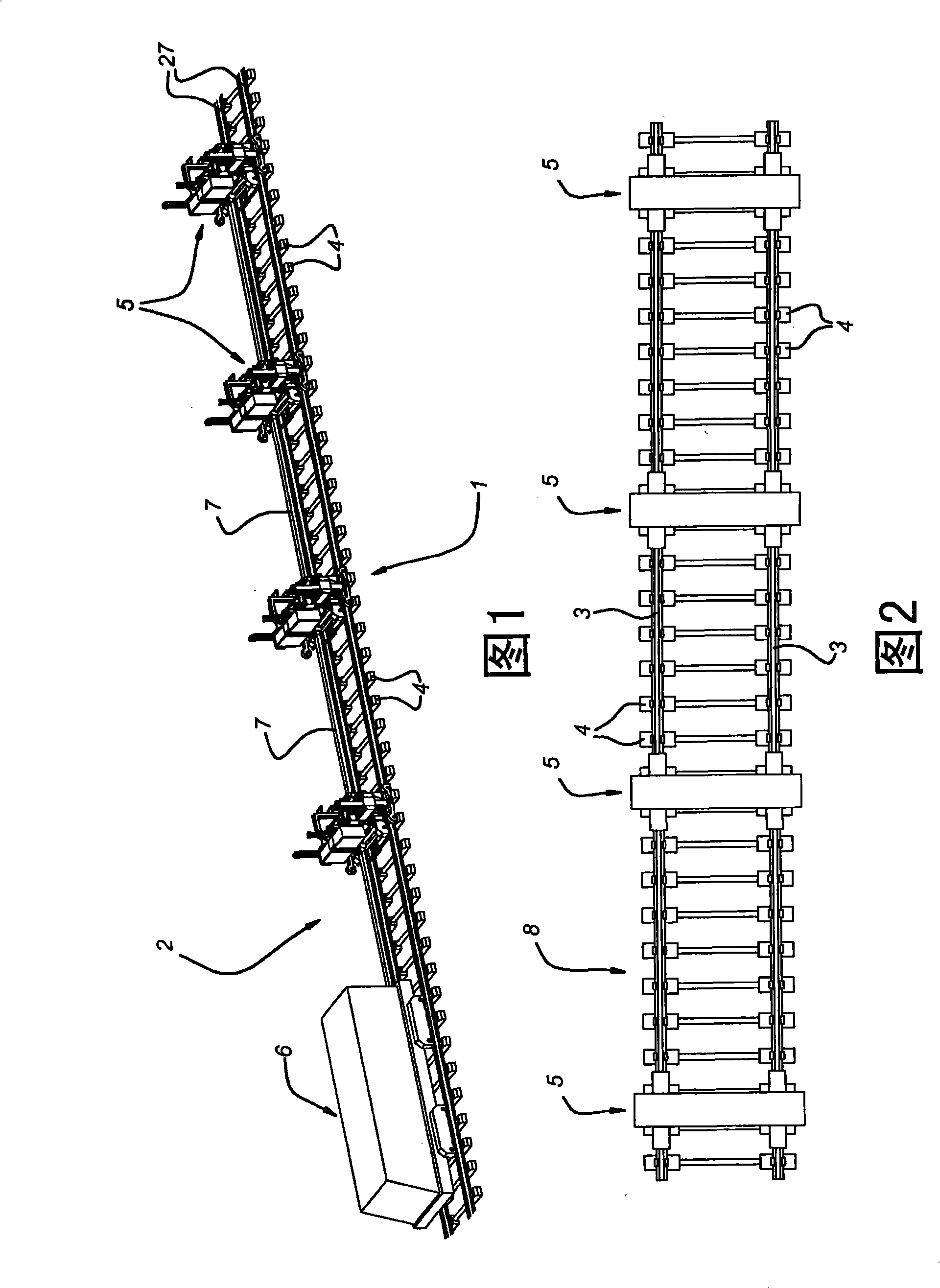 Method and adjusting installation for producing a stretch of railway