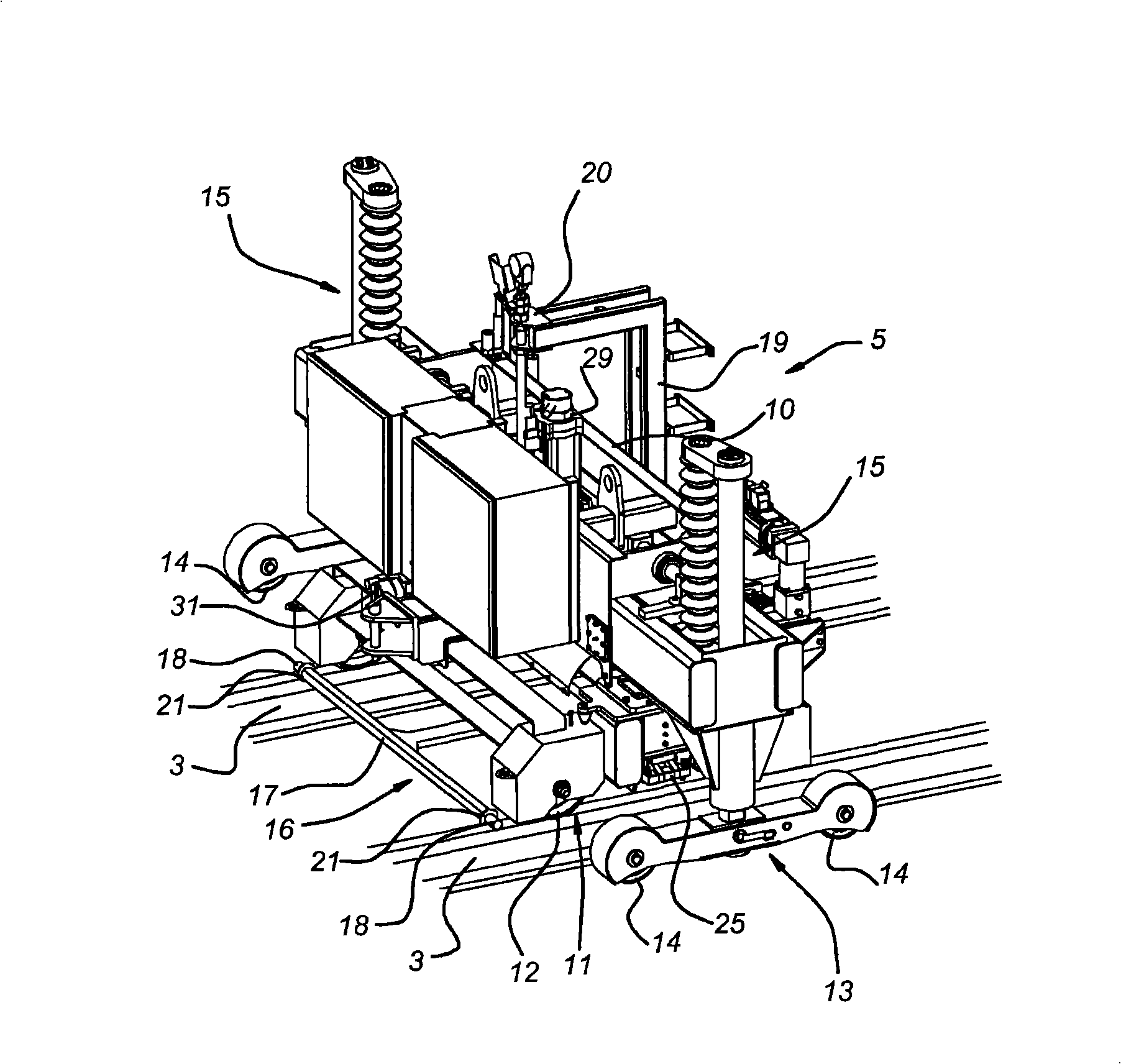 Method and adjusting installation for producing a stretch of railway