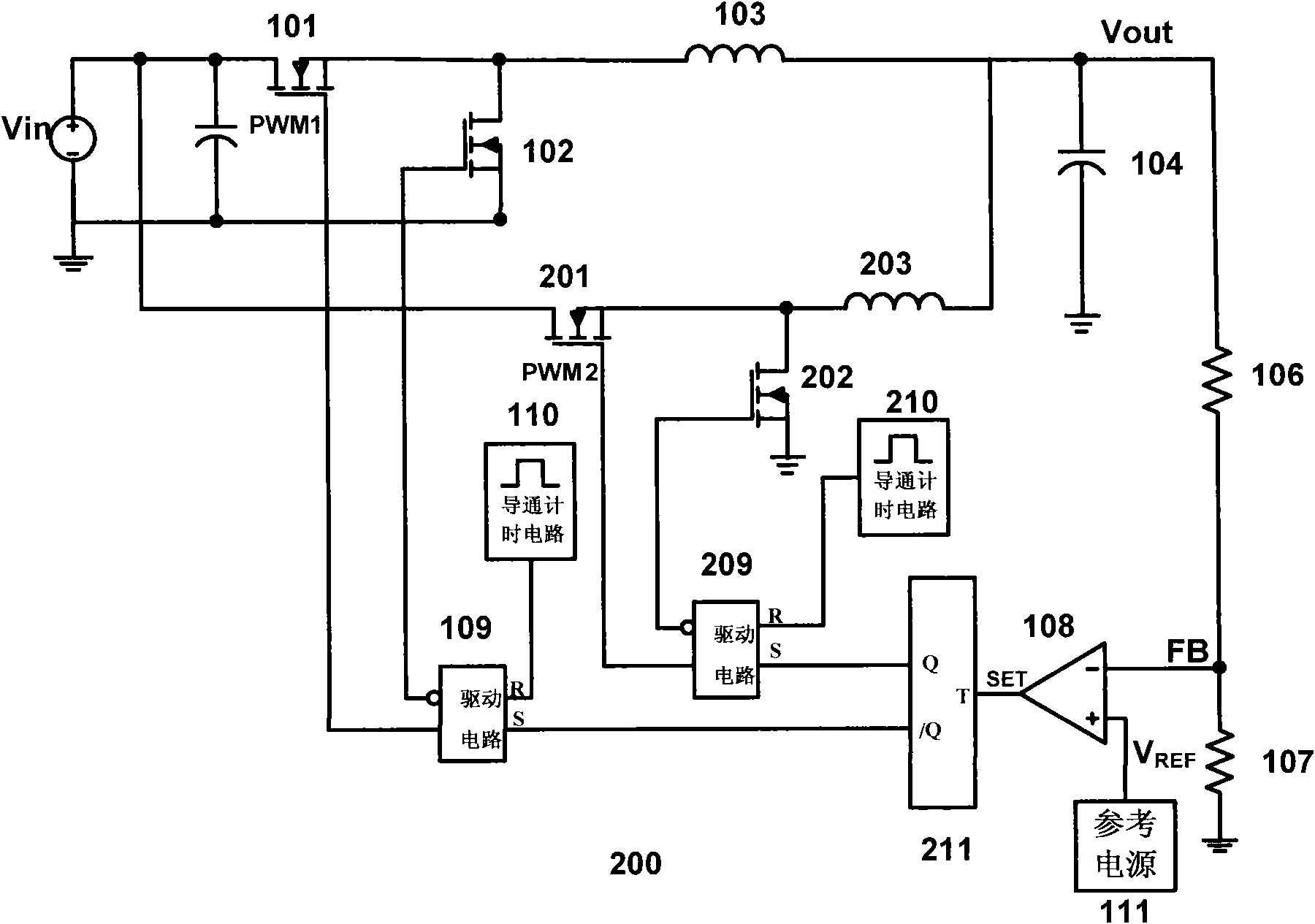 Phase control for multiphase converter