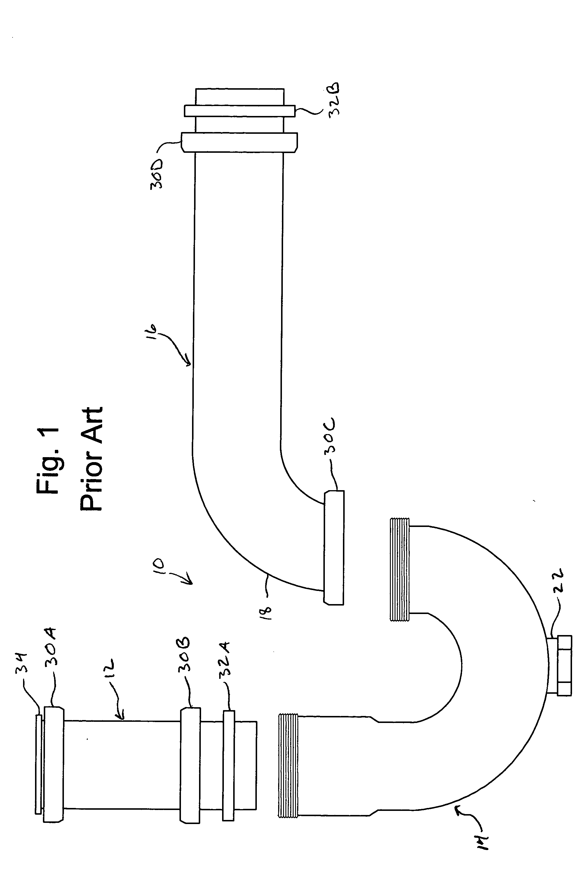 Flexible and extendable plumbing trap device