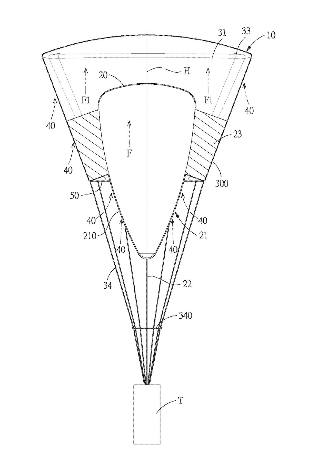 Coaxial double layer parachute