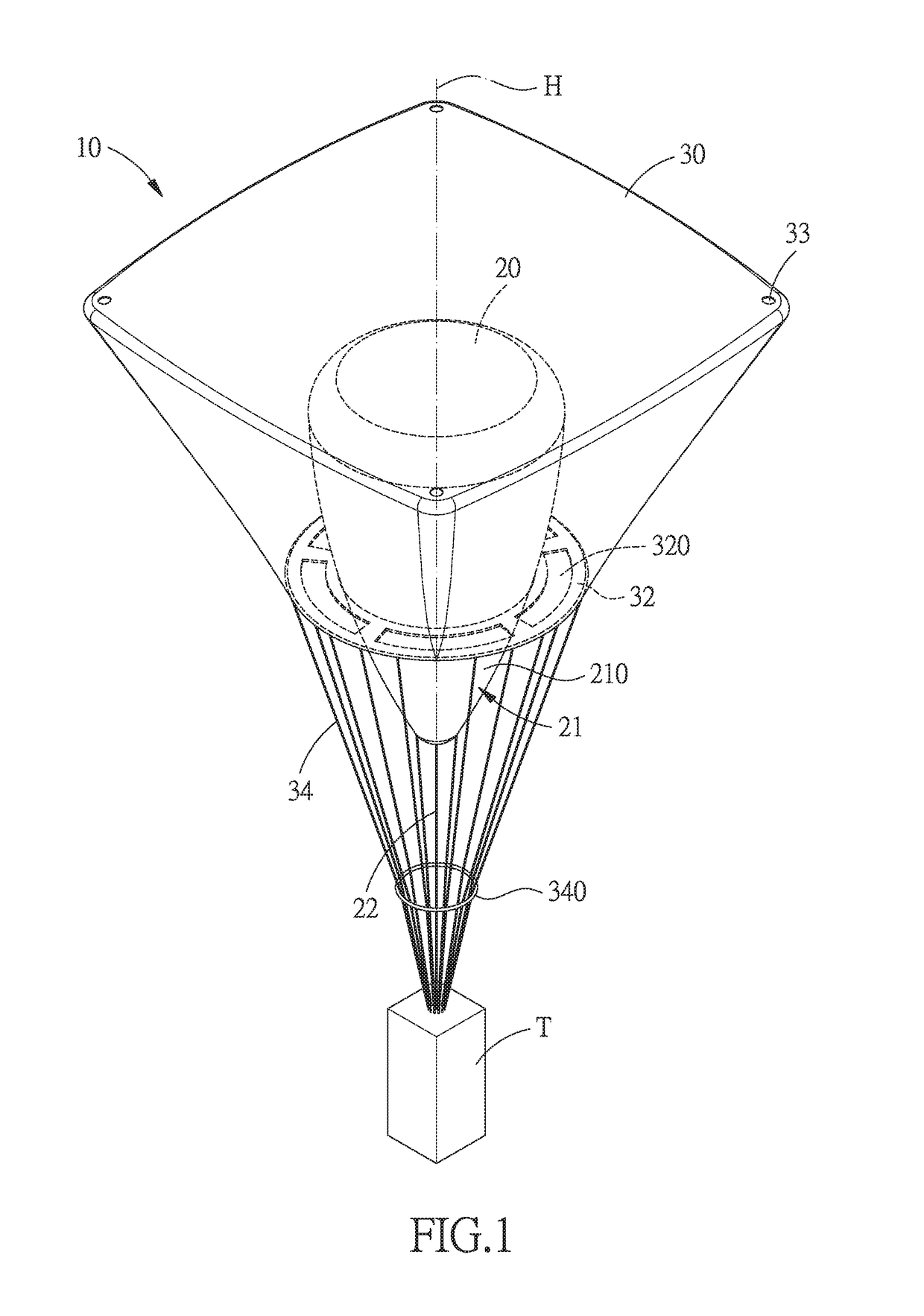 Coaxial double layer parachute