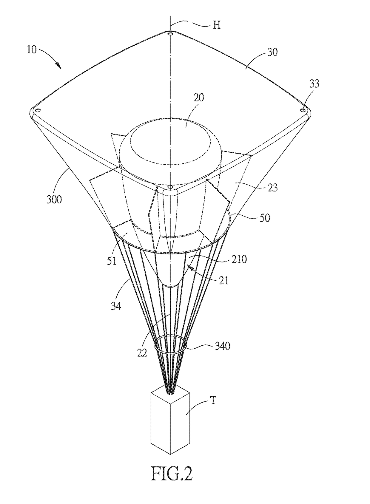 Coaxial double layer parachute