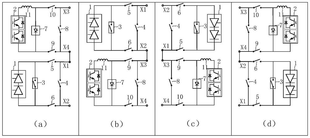 A hybrid direct current converter valve group online input circuit, input method and device