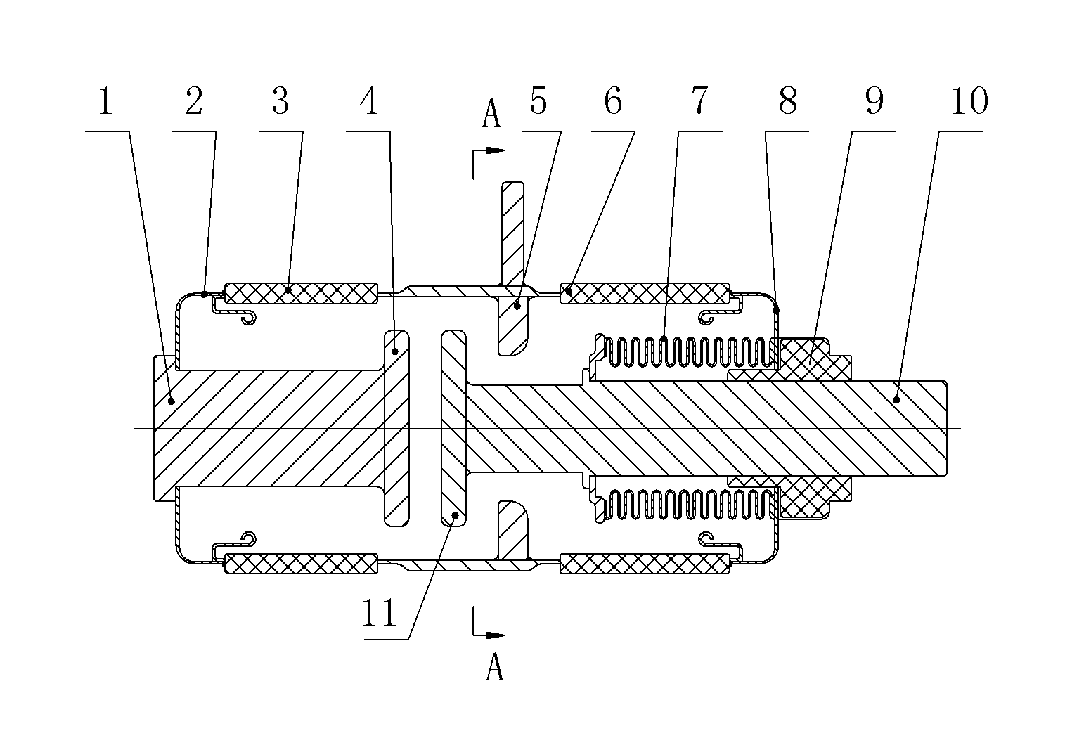 Three-station vacuum switch tube