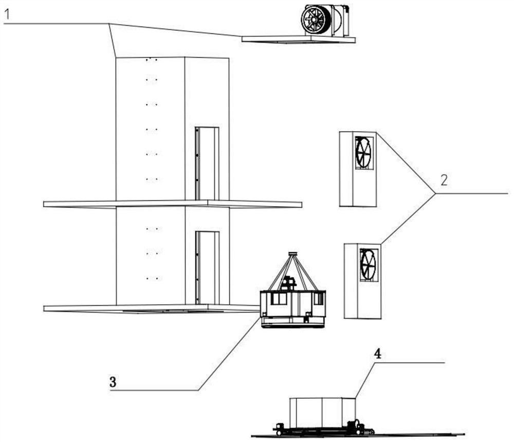 Automatic garbage classification treatment system for high-rise buildings