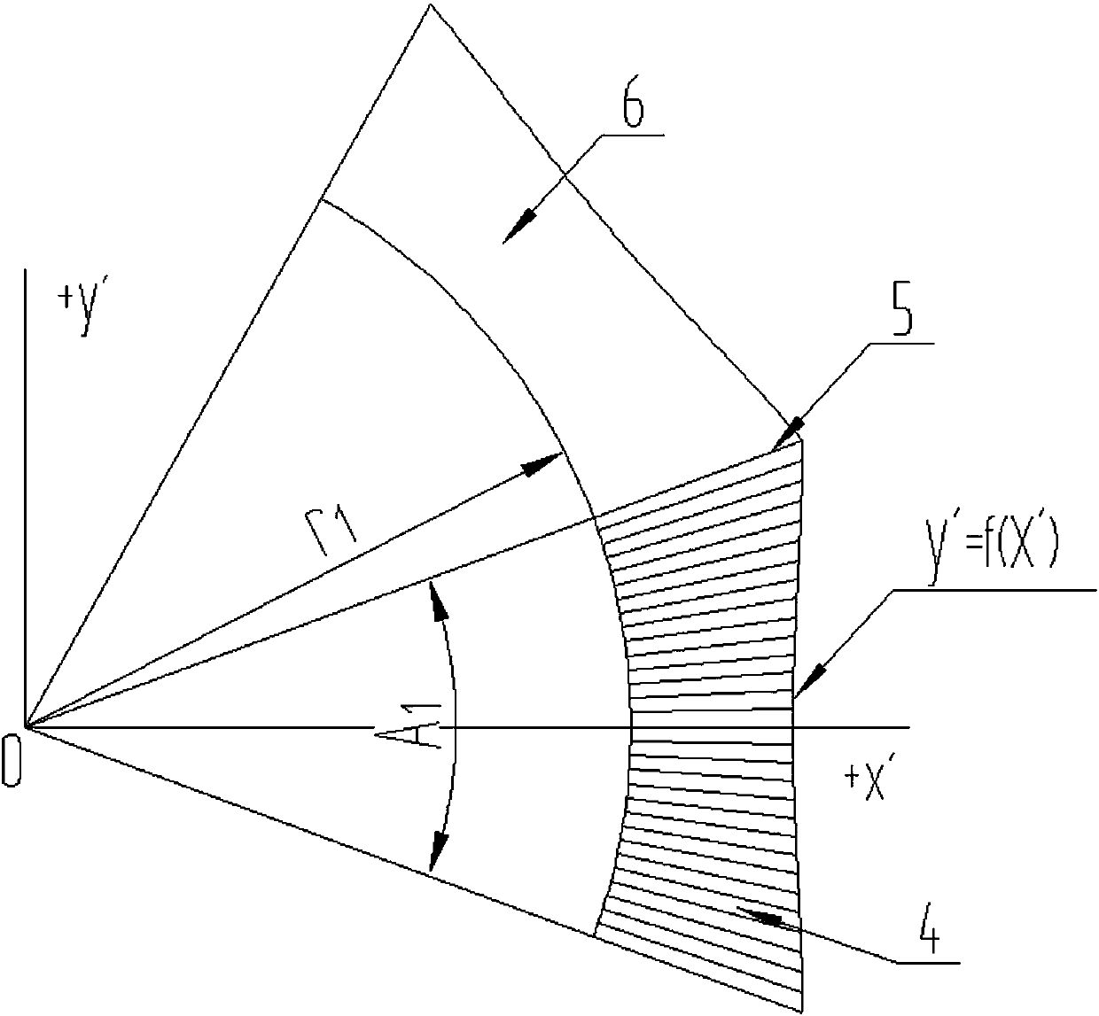 Calculation method for unfolding and unloading of Y-shaped symmetric crescent rib steel branch tube
