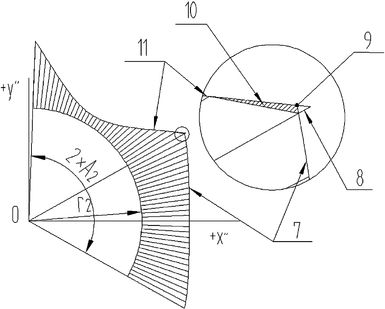 Calculation method for unfolding and unloading of Y-shaped symmetric crescent rib steel branch tube