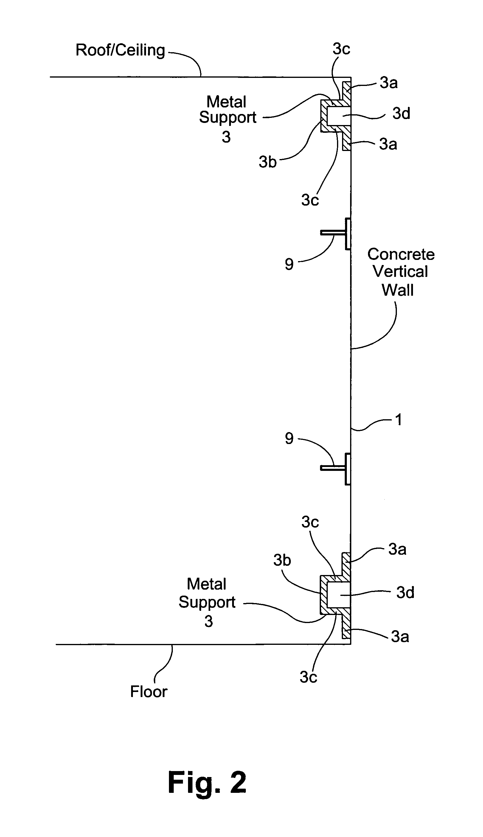 System for insulating vertical wall