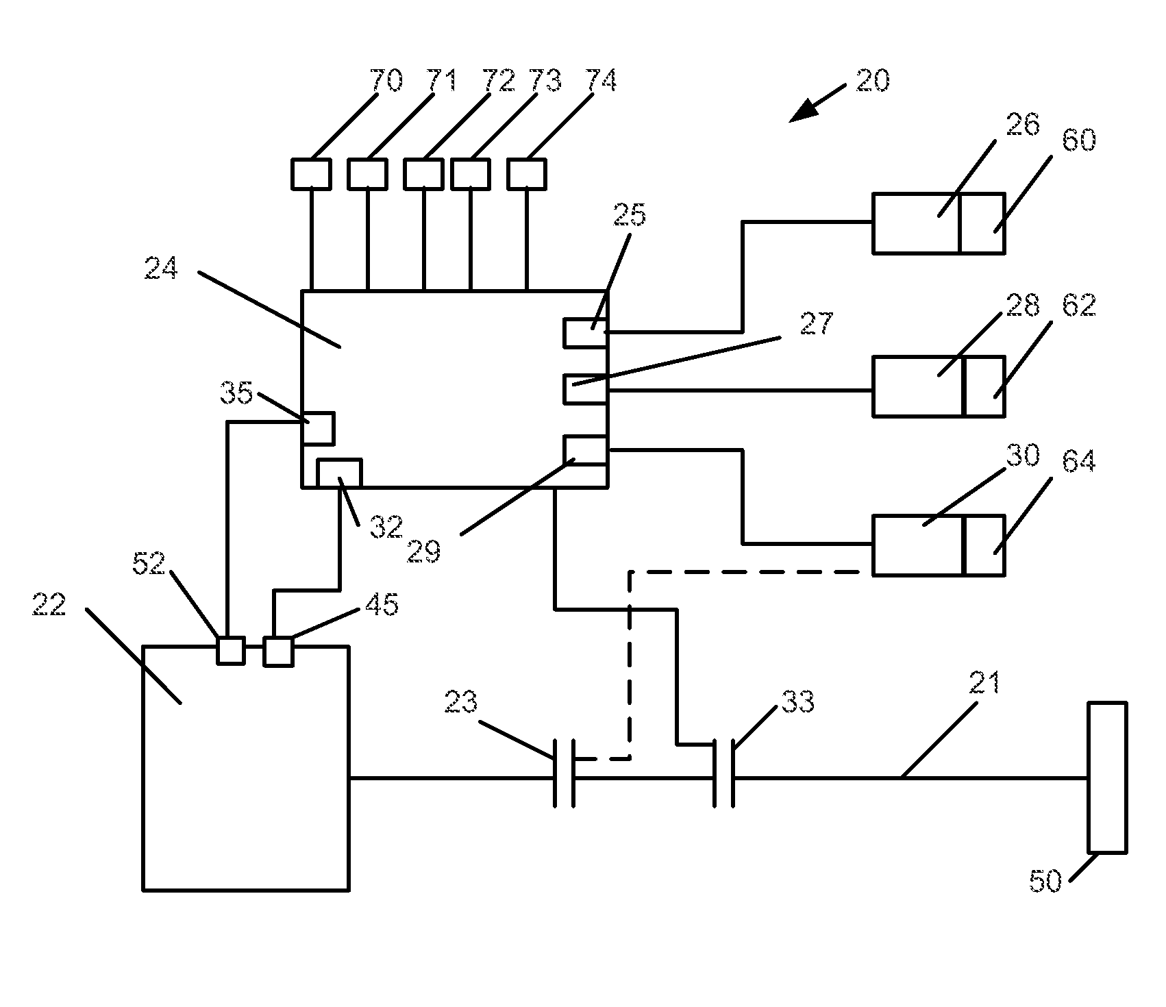 Method and control system for opening the drivetrain of a motor vehicle