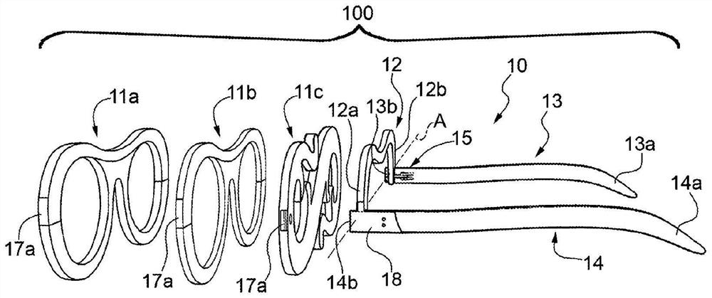 Hairpin device and kit comprising same