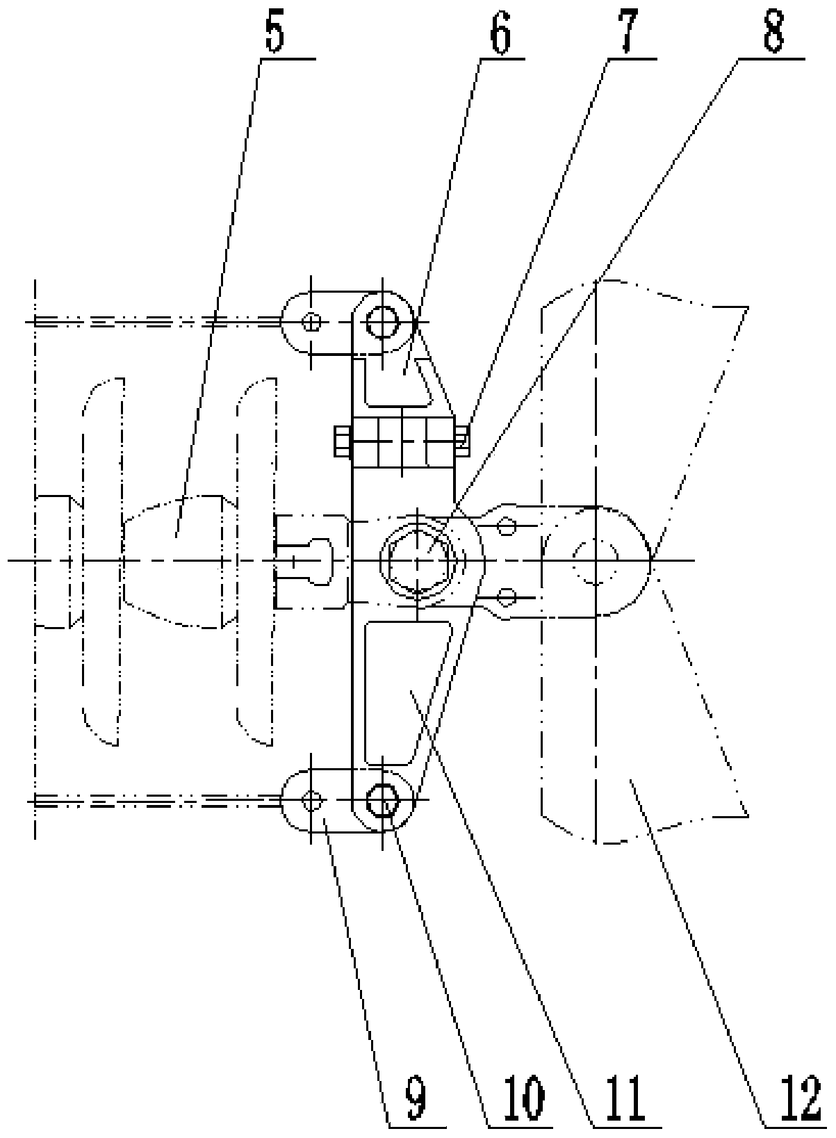 Anti-tension triple-connected middle string clamp for 1,000kV ultrahigh-voltage power transmission line