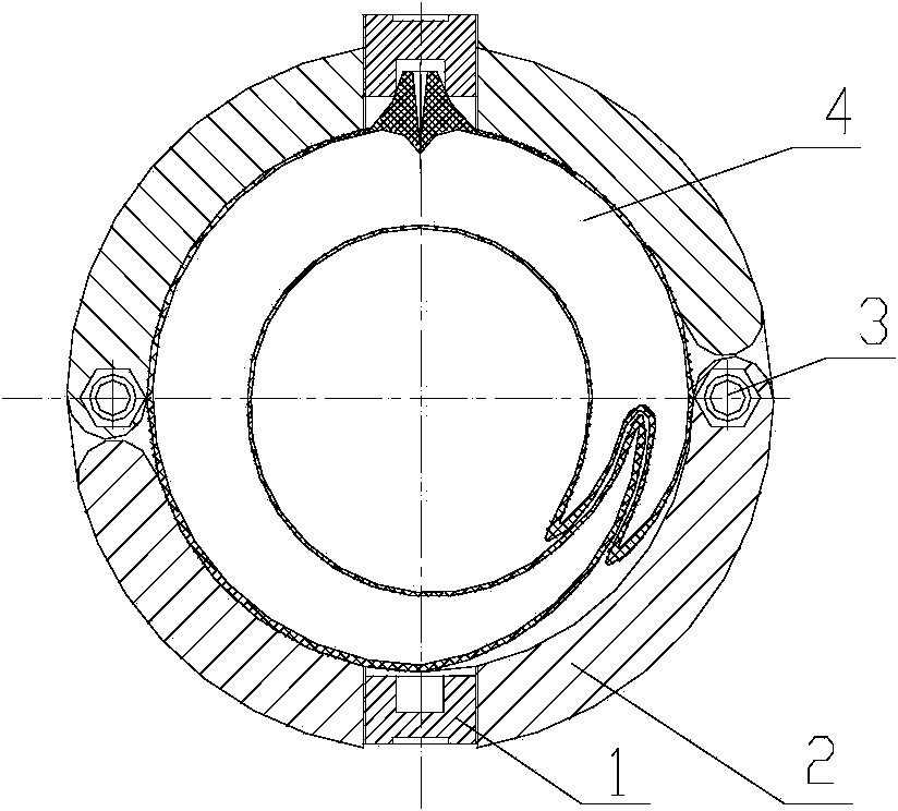 Inflating type pipeline connecting clamp hoop