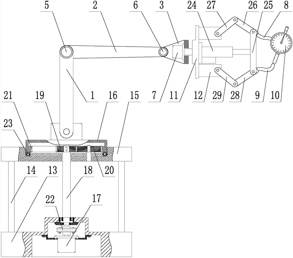 Thickness detection device for variable-thickness sheet stamping parts