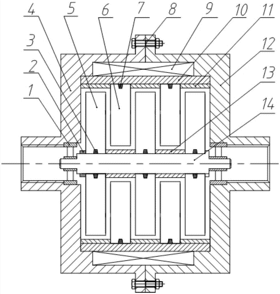 Multi-disc type radial flowing magneto-rheological valve with annular grooves