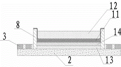 Flue-cured tobacco floating breeding nutrition pool capable of protecting cultivated land in greenhouse and building method thereof