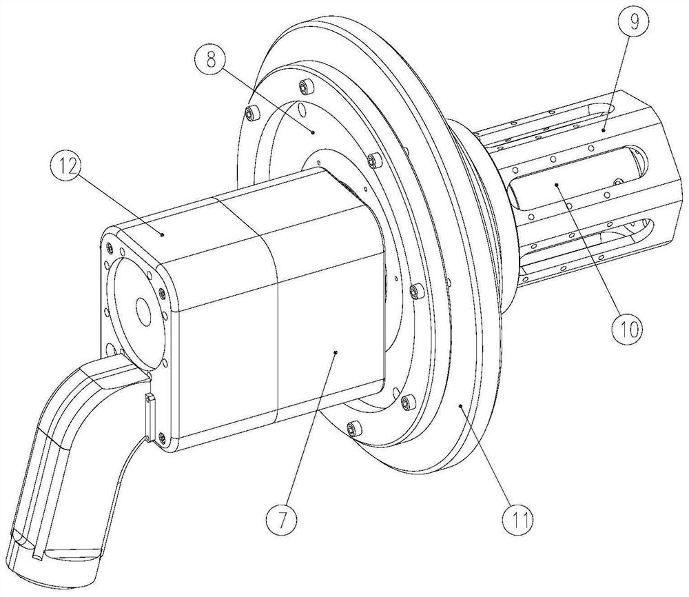 Welding head for deep hole surfacing