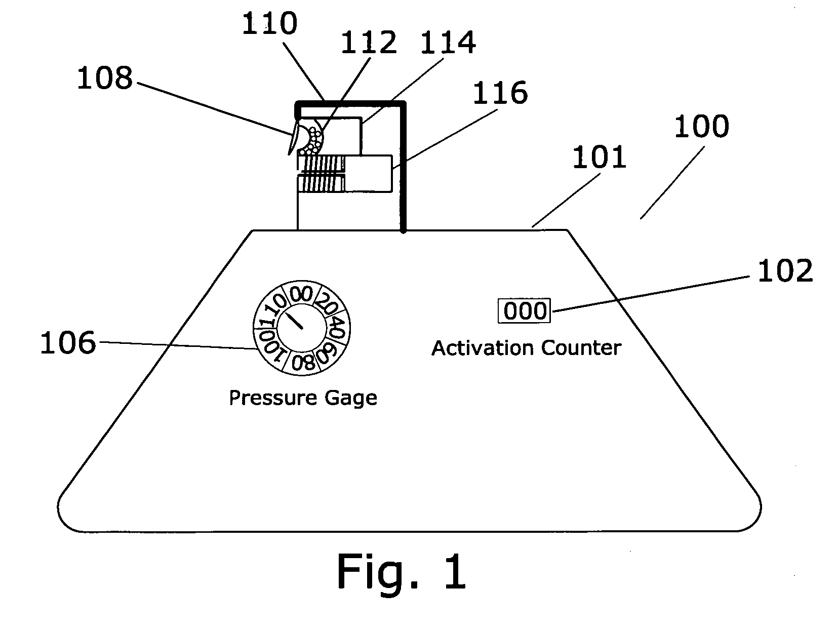 Pneumatic activated device for rodent control