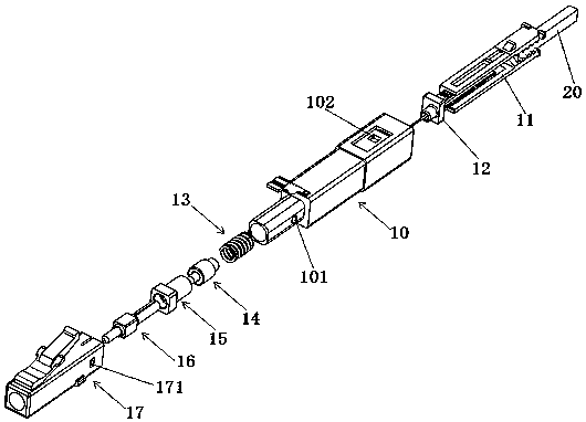 Optical fiber connector and tail wiring assembly thereof