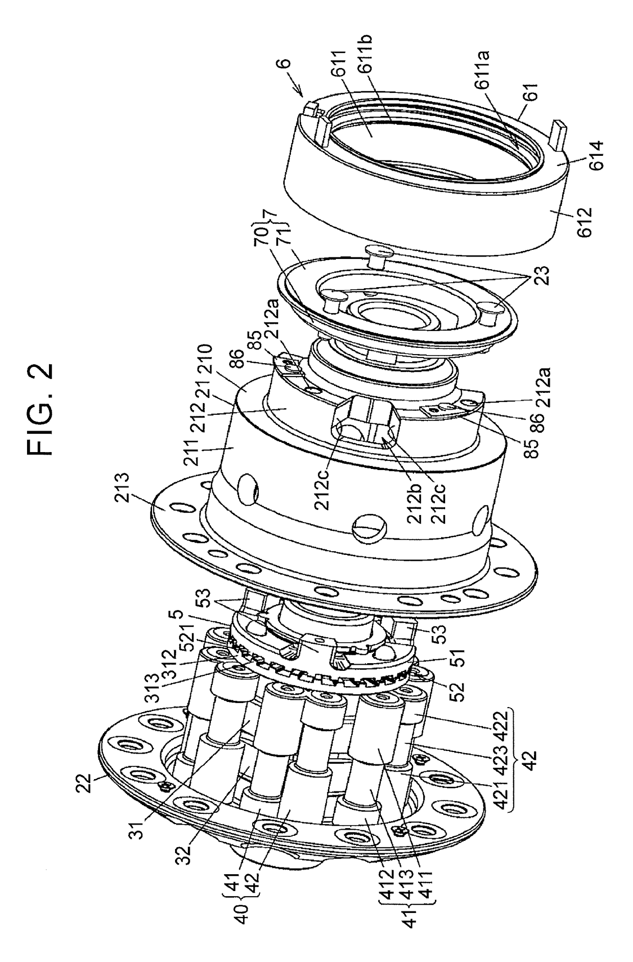 Dog clutch and differential gear