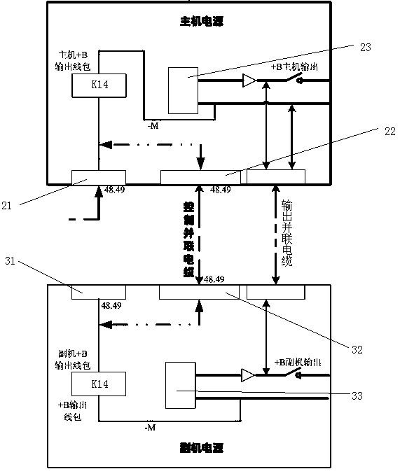 Direct-current power supply parallel control system