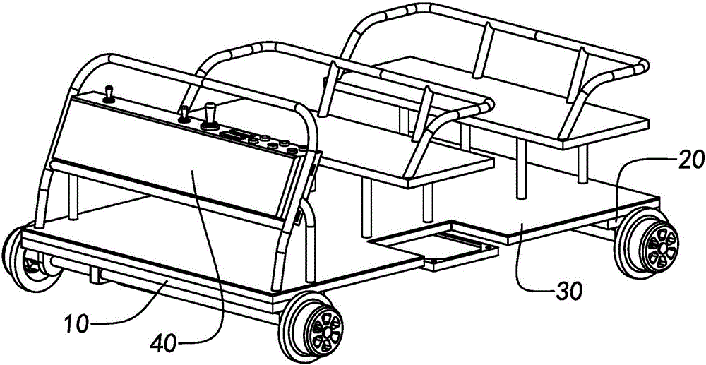 A split-type multifunctional rail operating device