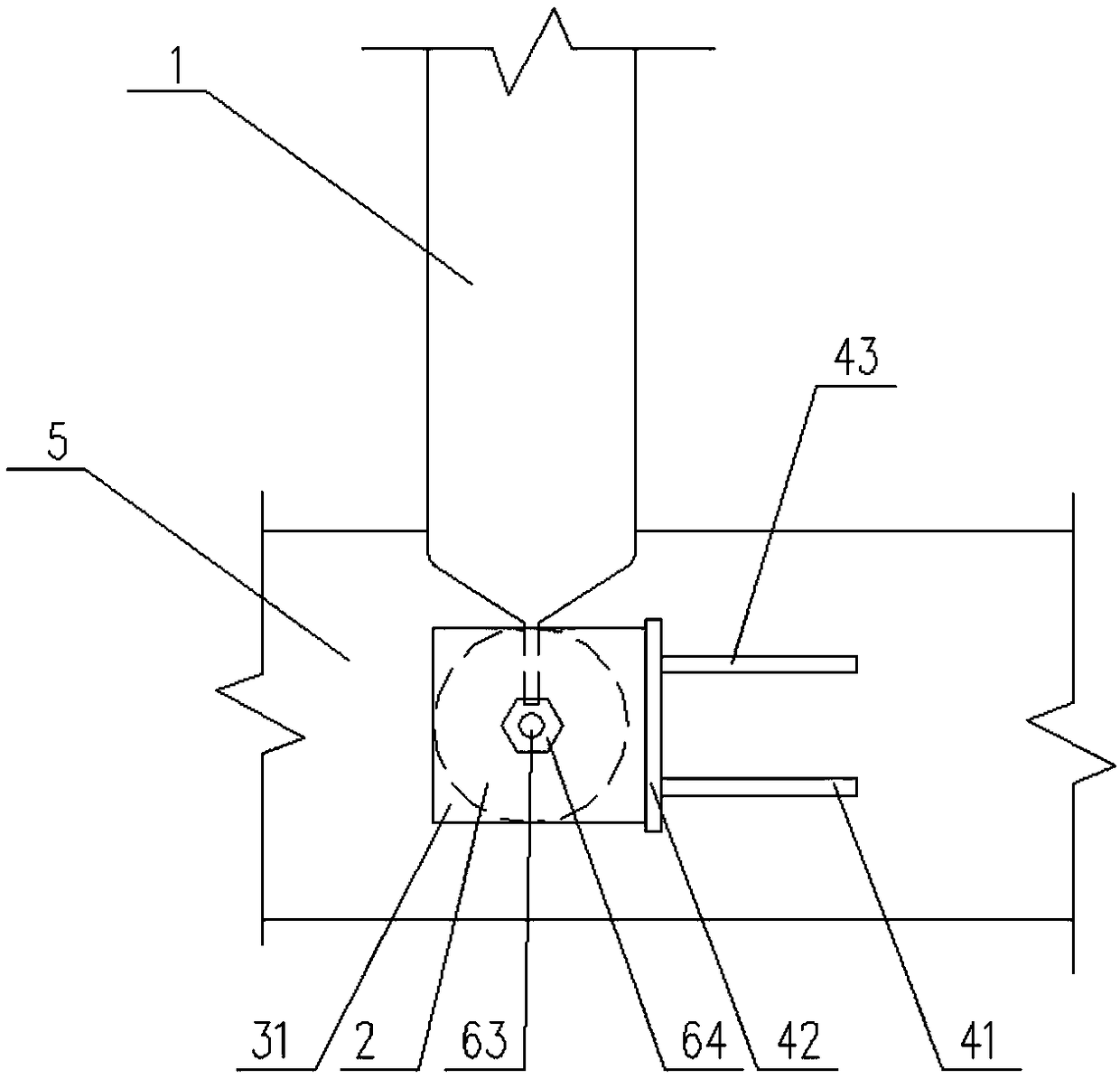 Clamping plate type support of aluminum alloy hub-type joint net frame