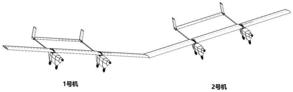 Flight mechanics modeling method for wingtip hinge combined type flight platform