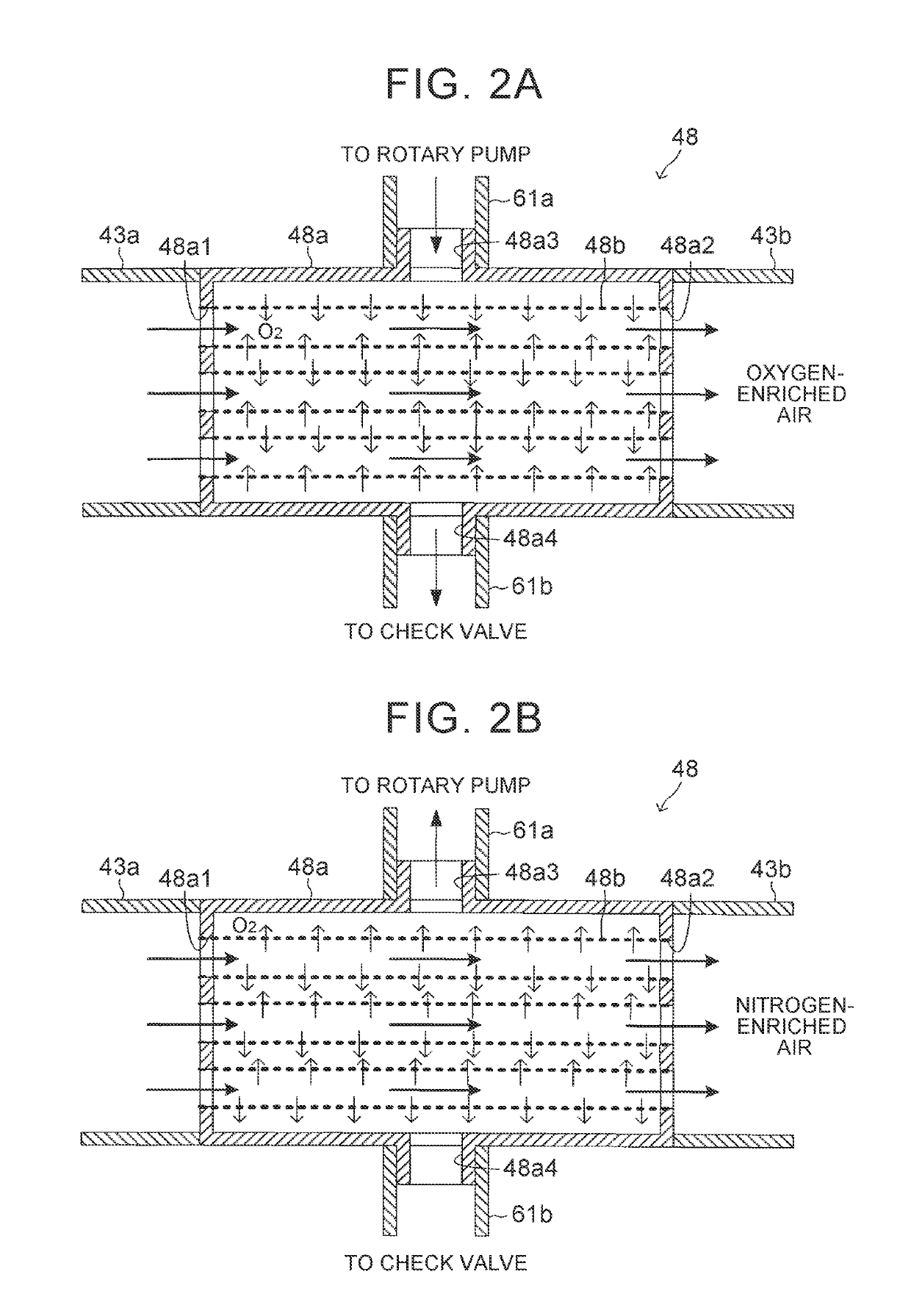 Gas supply device for internal combustion engine and control method for the same