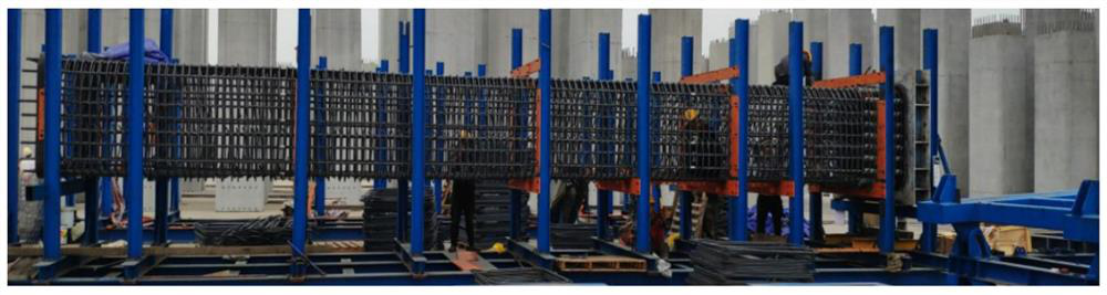Novel production process of prefabricated pier column