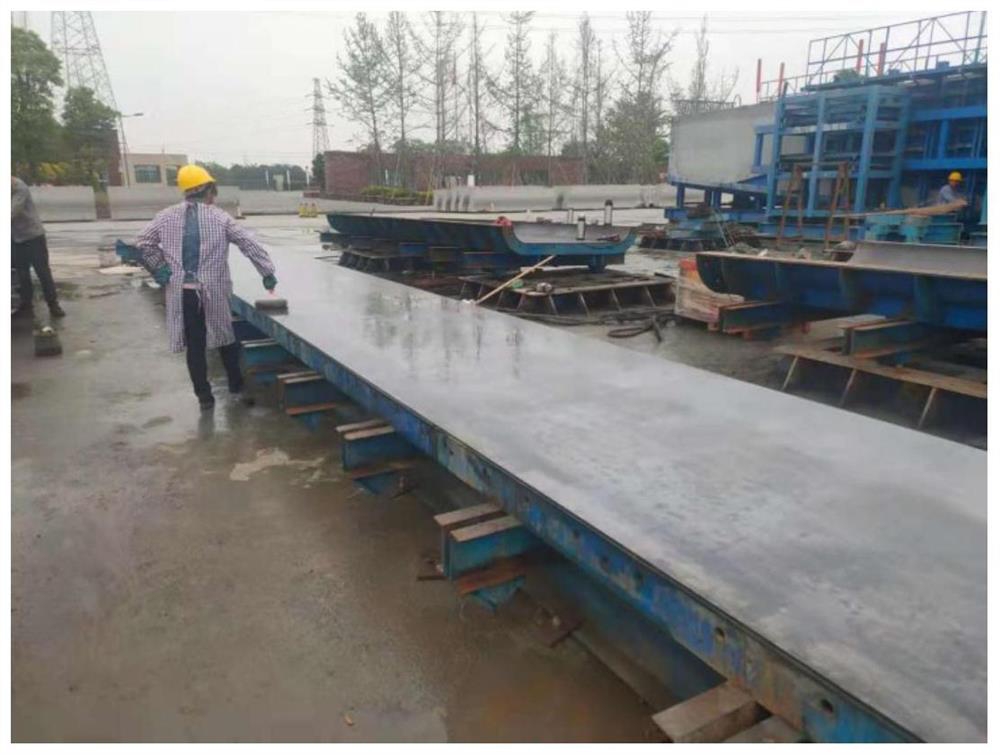 Novel production process of prefabricated pier column