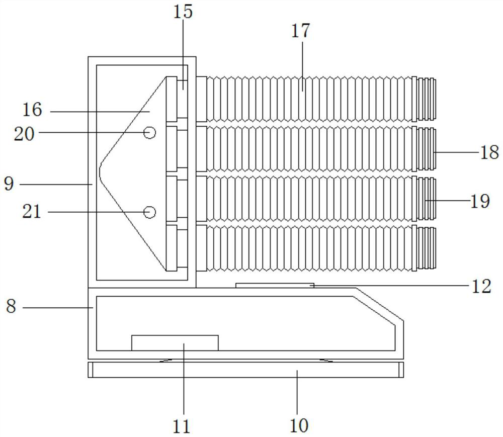 Smoke discharging and filtering device of laser engraving machine