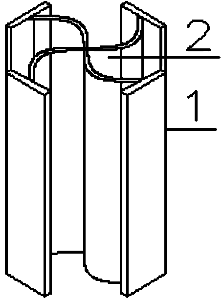 Corrugated web steel column with cross-shaped section