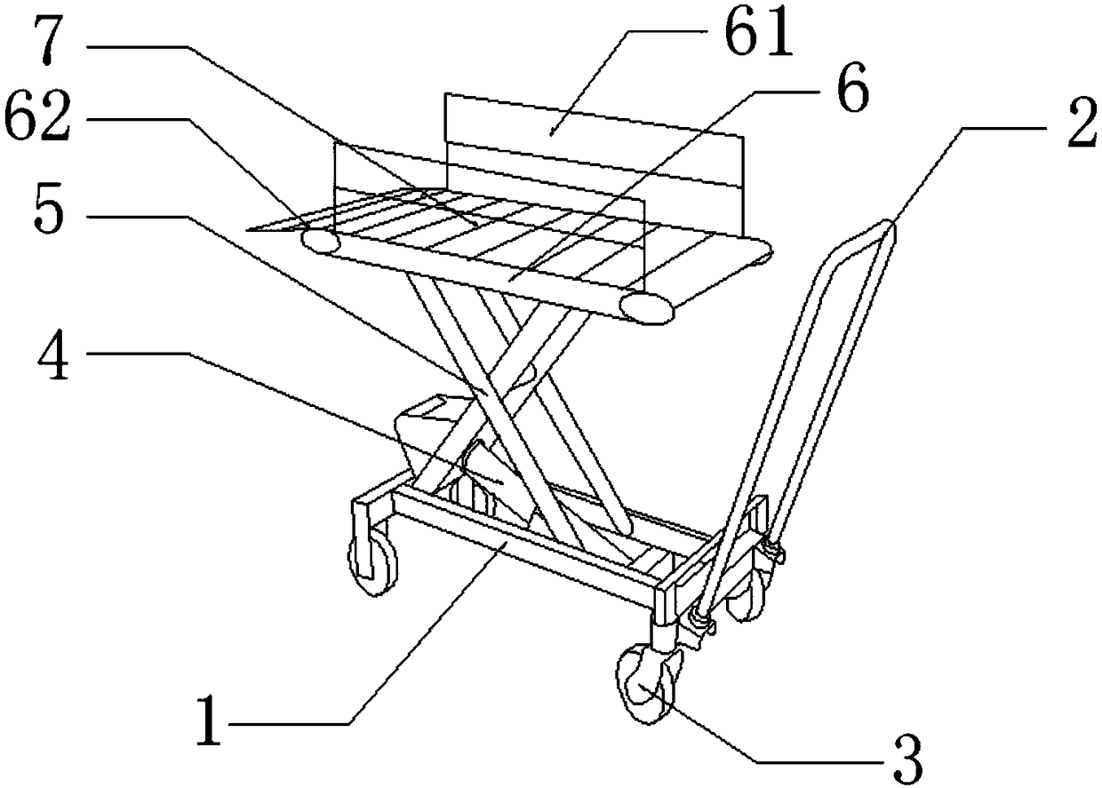 Trolley with lifting and conveying function