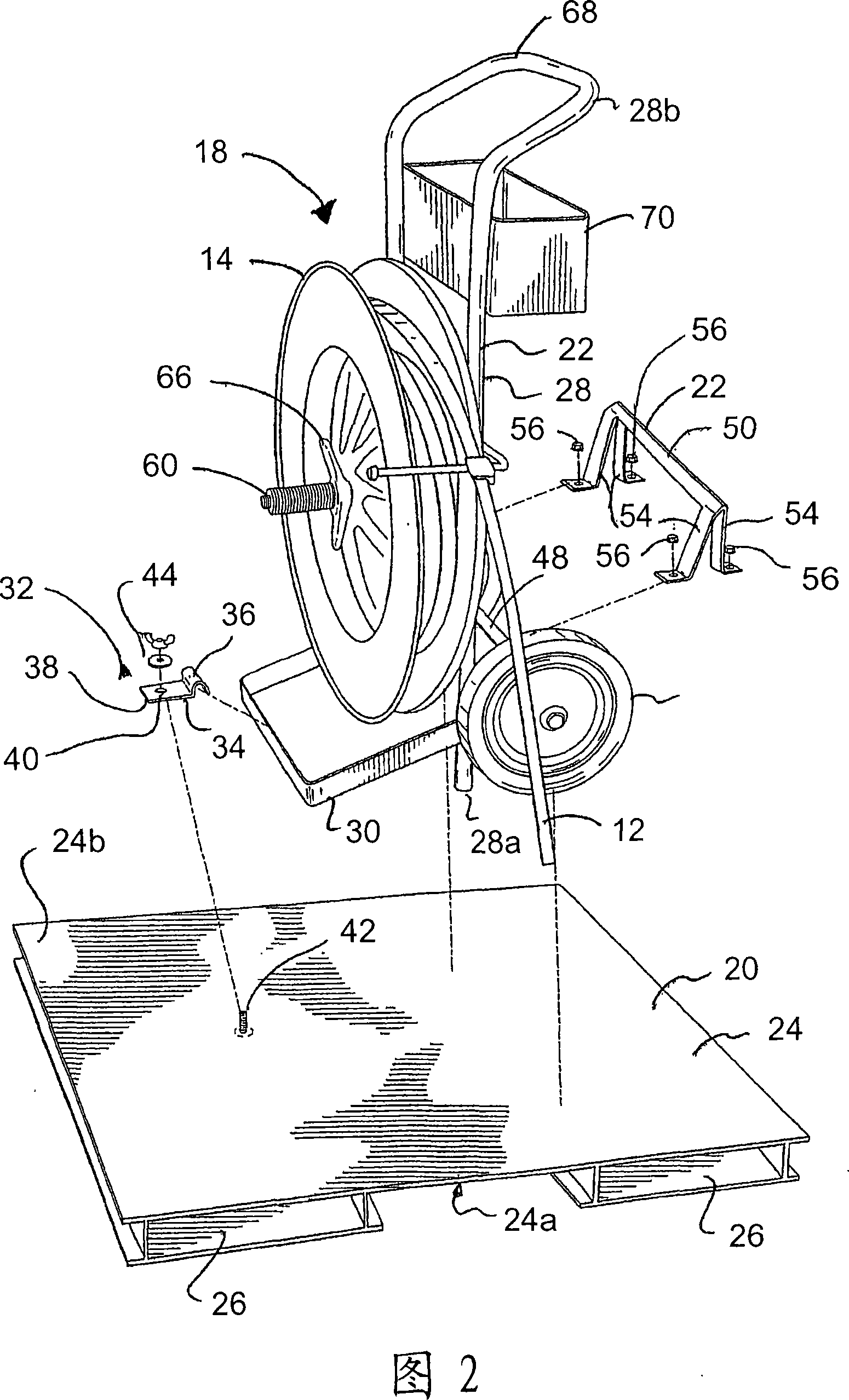 Method and apparatus for transporting and dispensing a strap