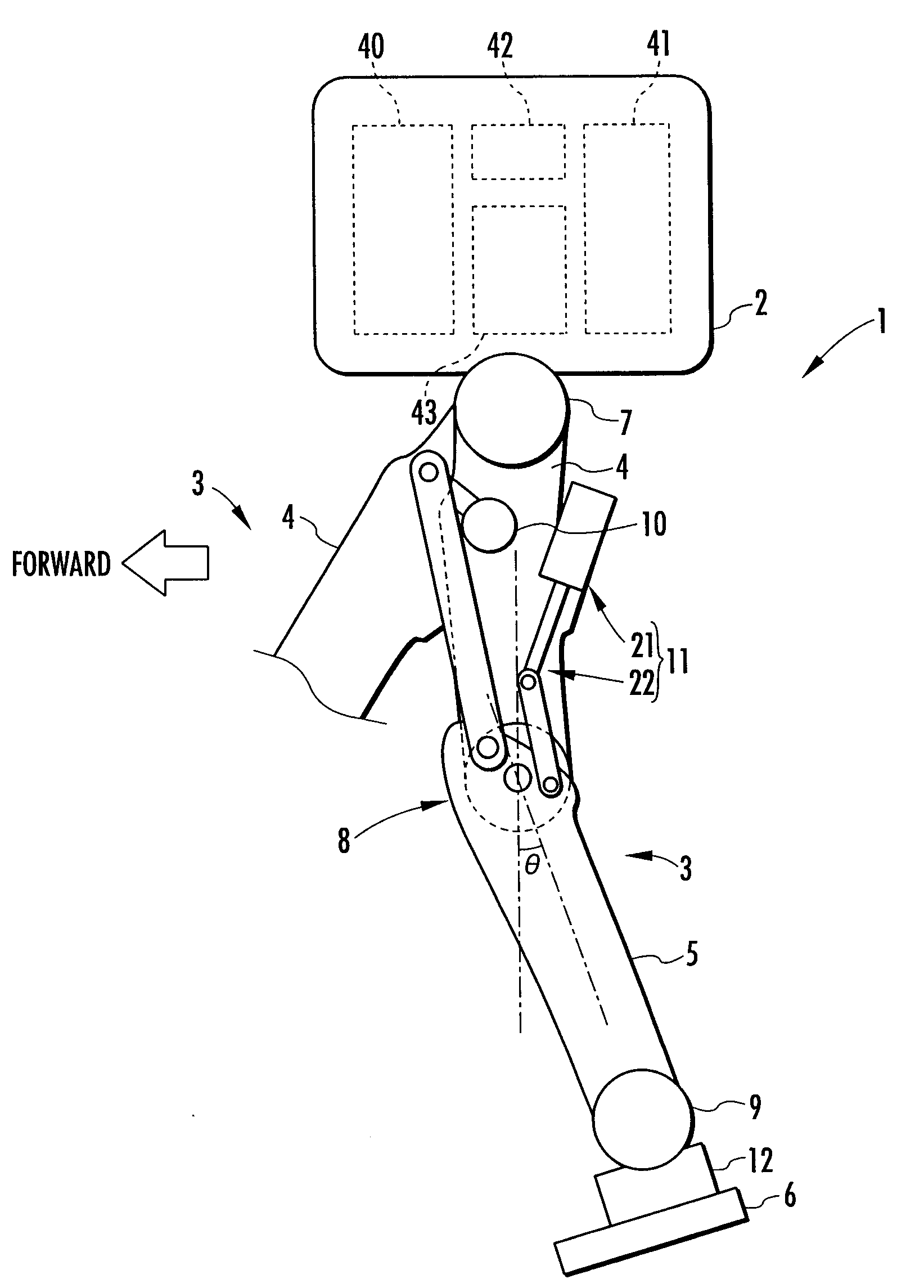 Leg Joint Assist Device of Legged Mobile Robot