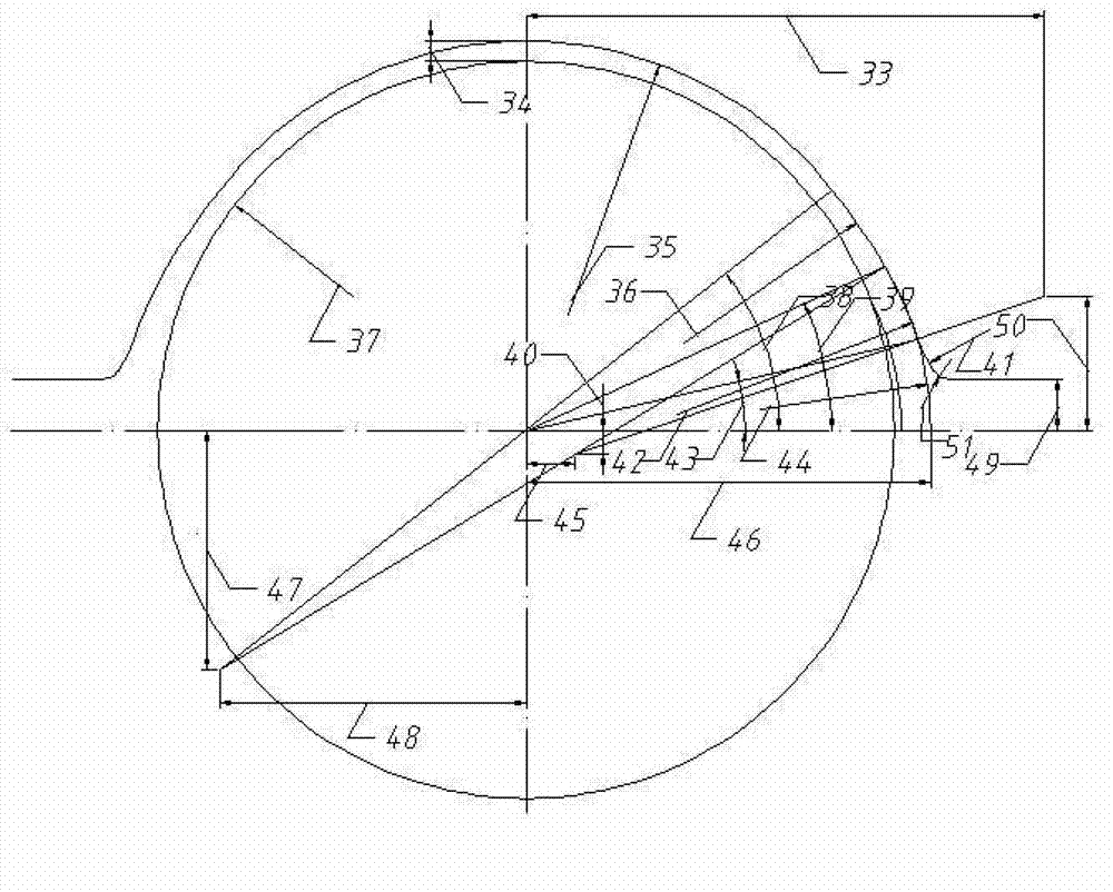 Method for determining hole pattern parameters of continuous mill by mechanical drawing