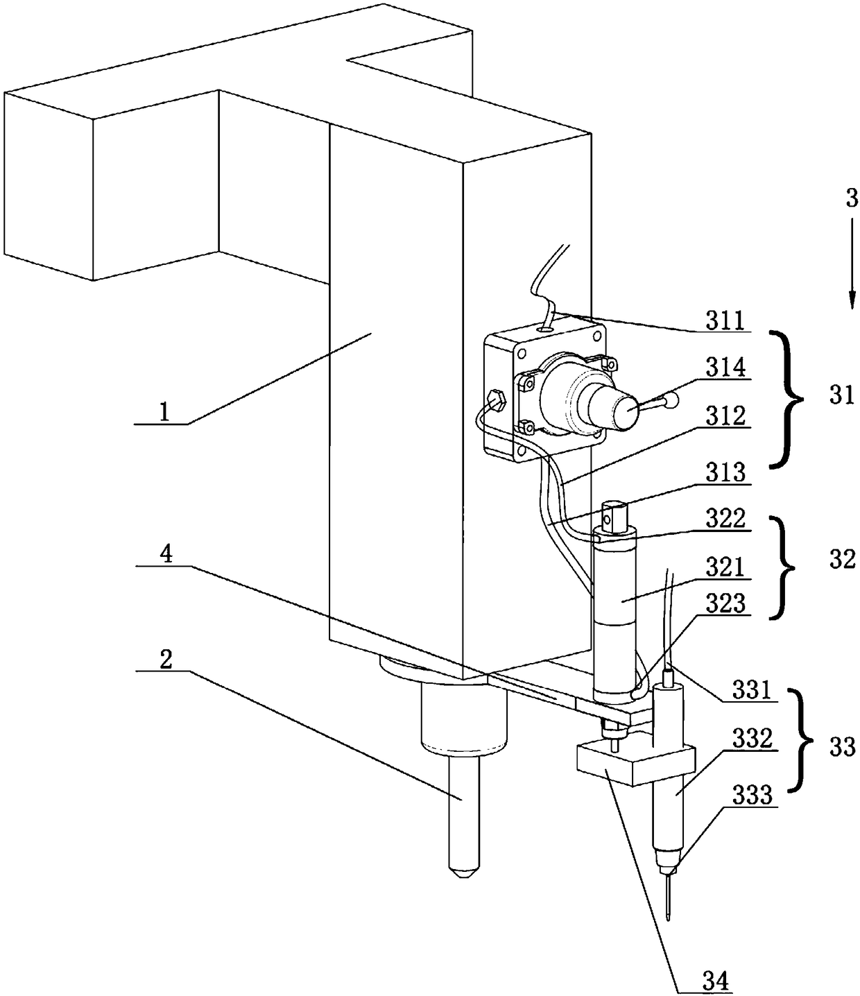 High pressure water cutting device