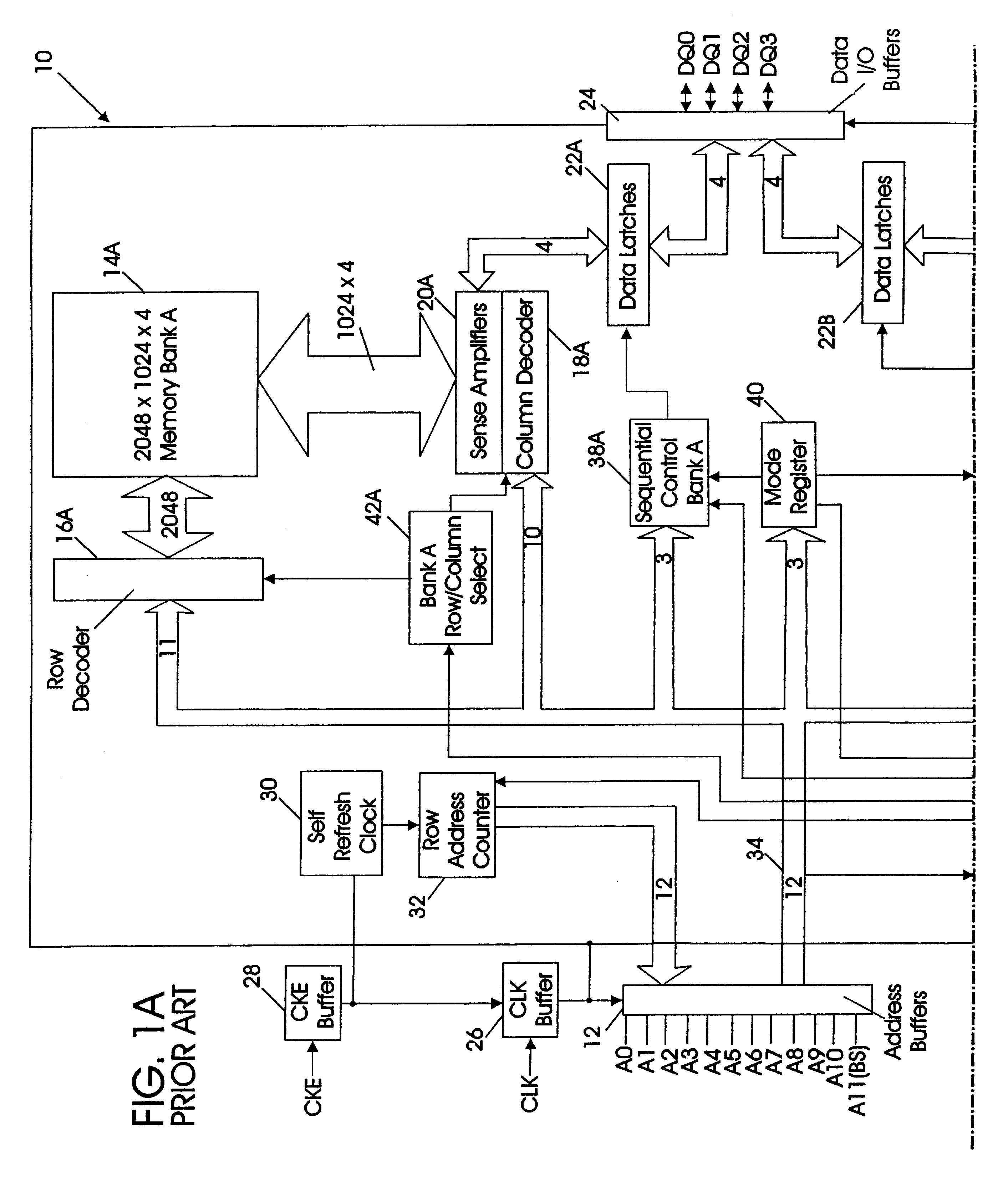 Cached synchronous DRAM architecture having a mode register programmable cache policy