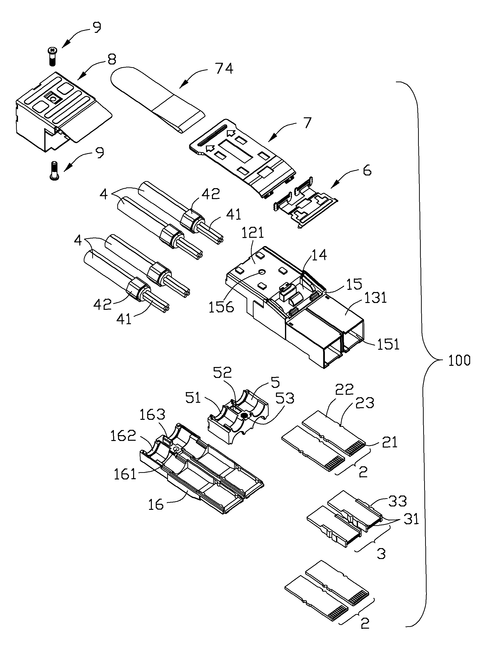 Electrical connector assembly having engaging means for providing holding force