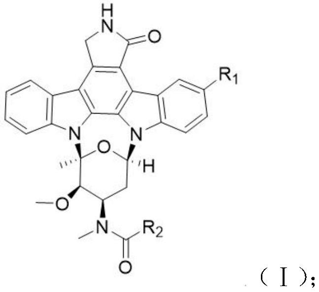 Rostaurosporine compound as well as preparation method and application thereof