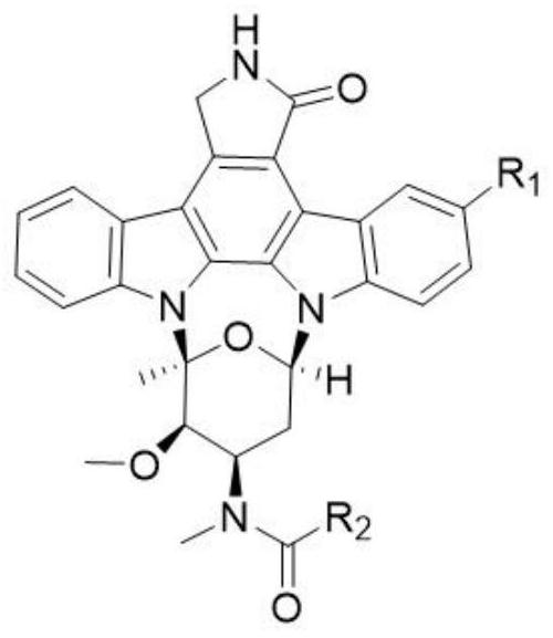 Rostaurosporine compound as well as preparation method and application thereof