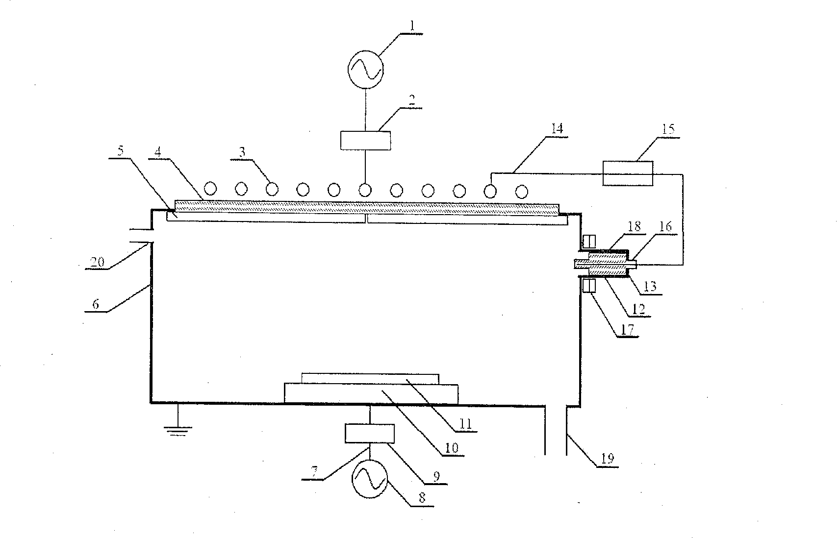 Plane Faraday screening system of radio frequency inductive coupled plasma source