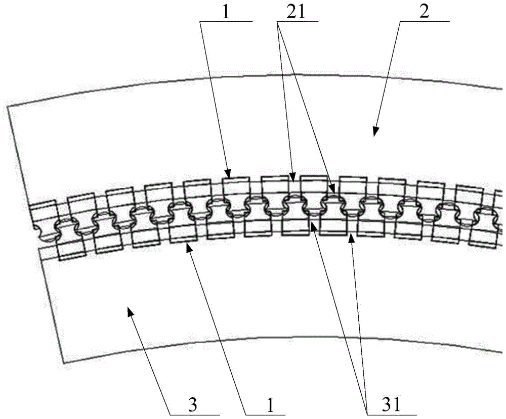 Arc zipper and manufacturing method thereof