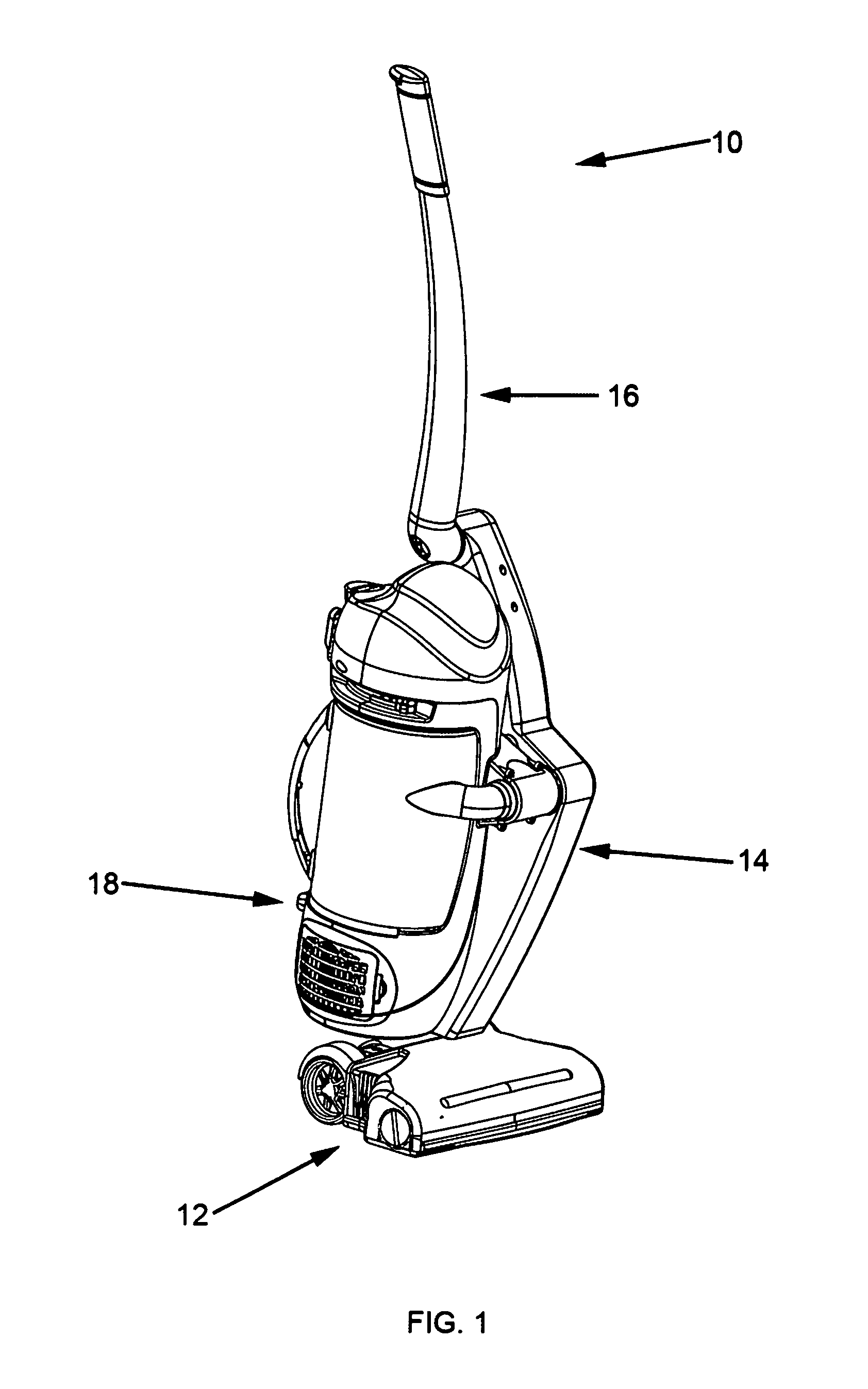 Vertical cyclonic vacuum assembly