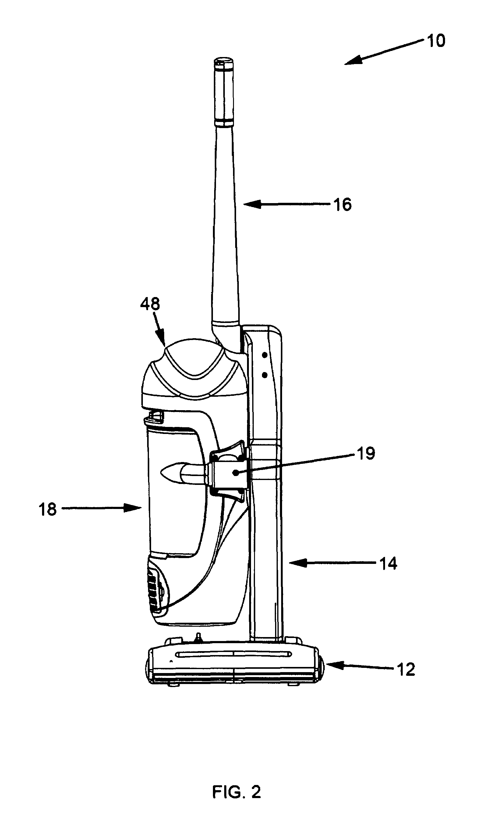 Vertical cyclonic vacuum assembly