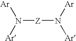 Halogenated bisdiarylaminopolycylic aromatic compounds and polymers thereof