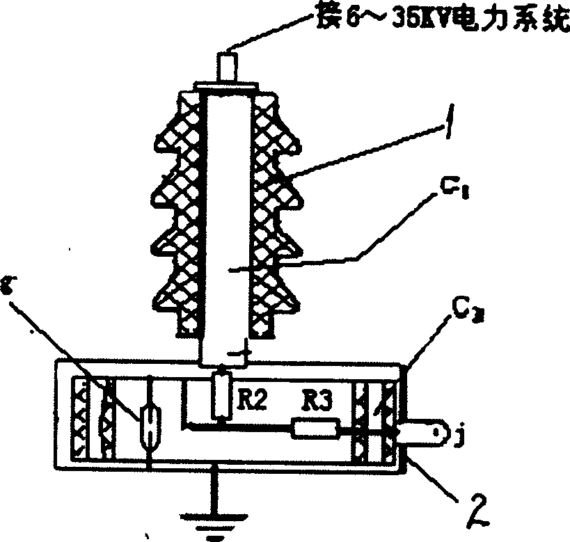 Overvoltage on-line sampler for 6-35 KV electric power system