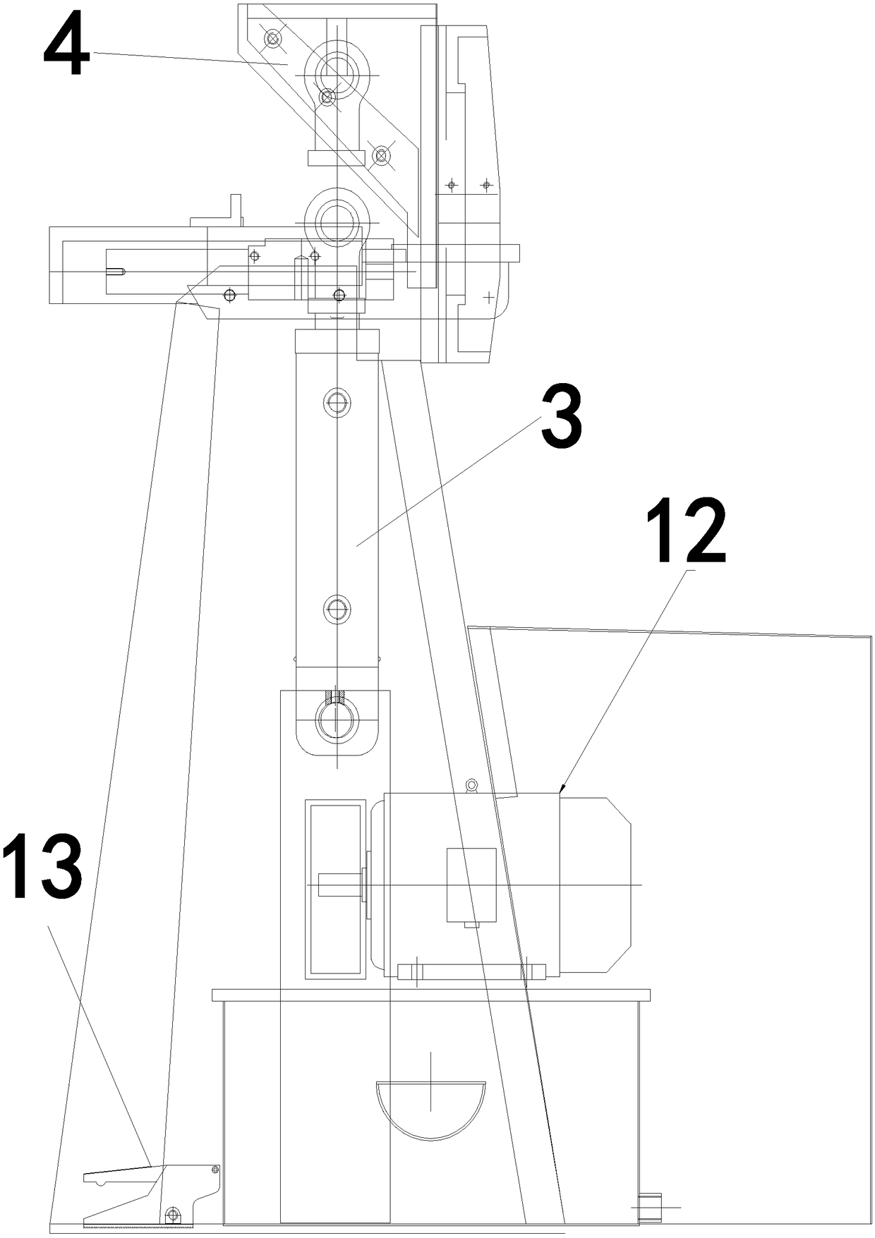 An automatic hydraulic angle cutting machine for photo frame production and its realization method