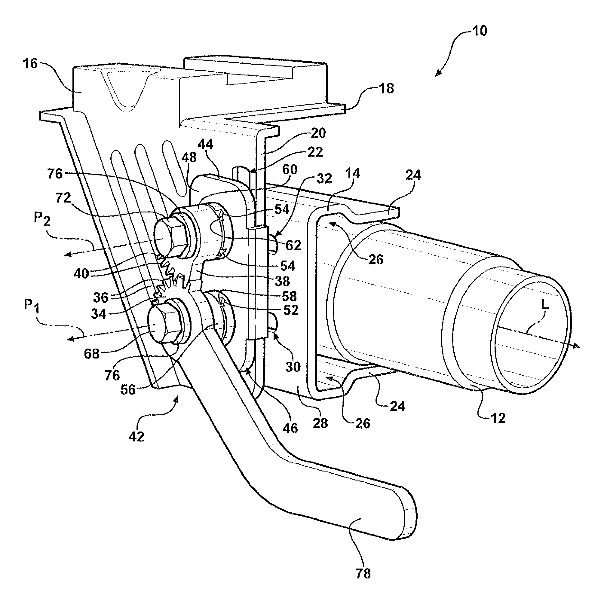 Adjustable steering column assembly